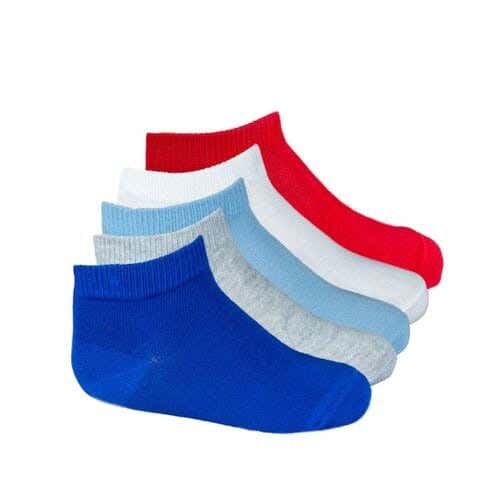 Kids' Sock Set, 5 Pieces, Size 13-14 Years, Cotton - Multicolor