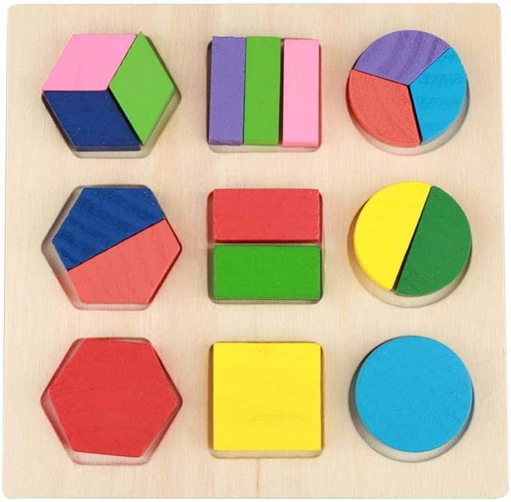Zerodis Educational Design Wooden Puzzle - Multicolor