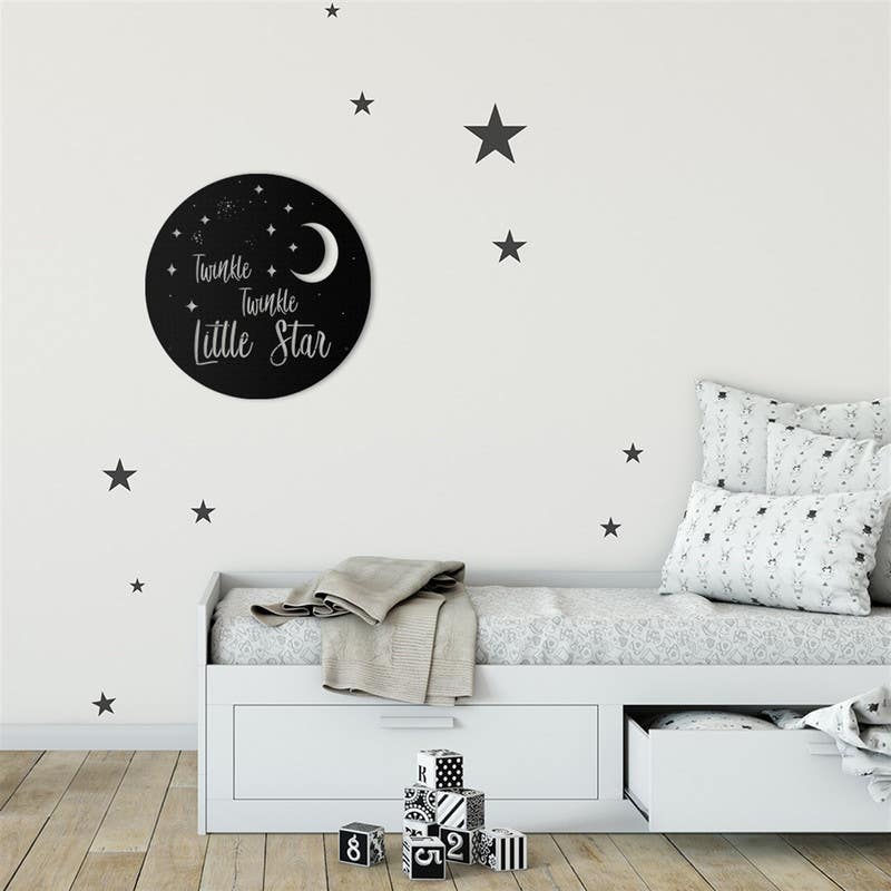 Decorative Wall Hanging, MDF Wood, 100×100 - Black
