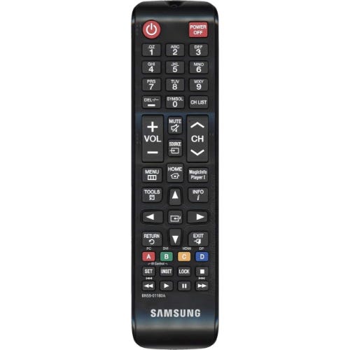 Samsung Bn59-01180A Screen Remote Control, Compatible With Samsung Screens - Black