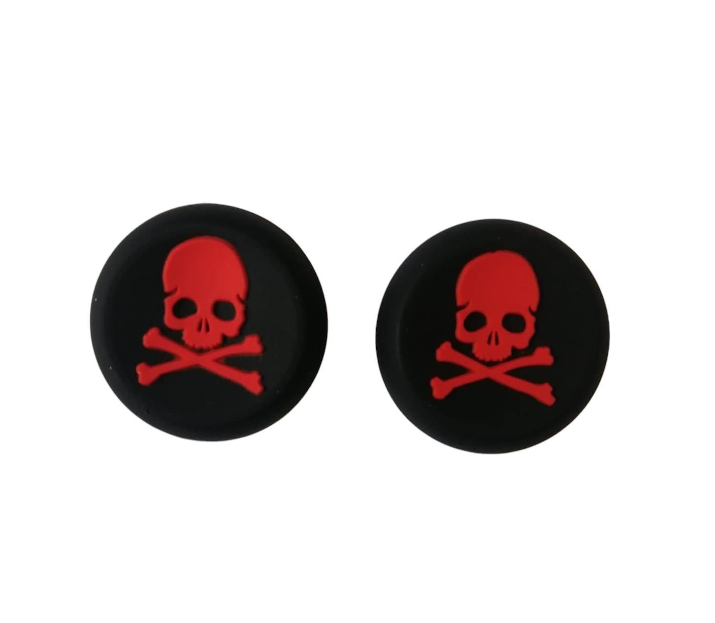 Parts4U Silicone Controller Thumb Grips Caps for PlayStation, Xbox One, 2 Pieces - Red Black
