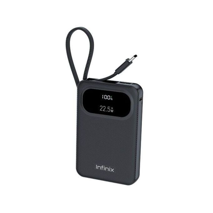 Infinix XPOWER 10 PRO Power Bank, 10000 mAh, 3 Ports - Black