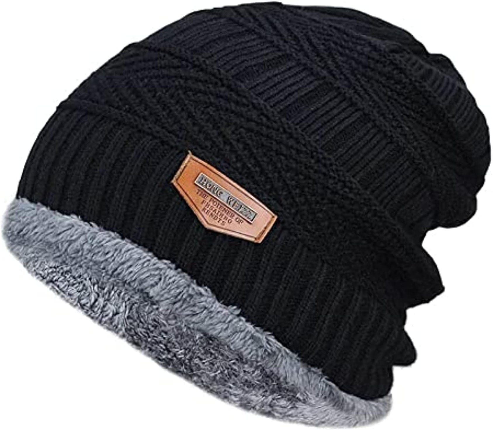 Cotton And Fur Padded Hat - Black