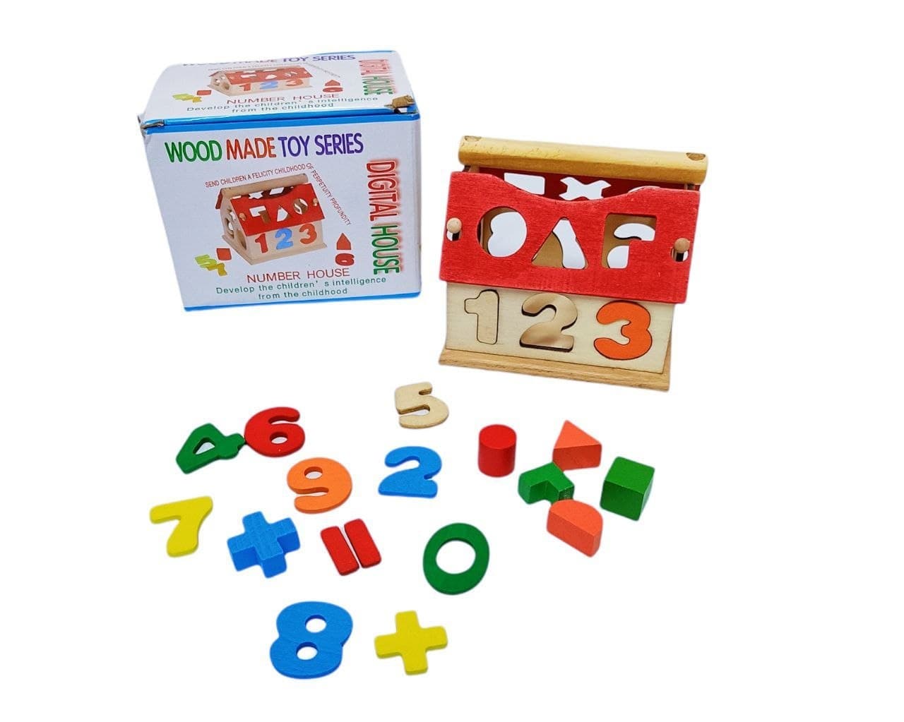 Alsafwa W33-24 Small Shape And Number Matching House Toy for Unisex Children - Multicolor