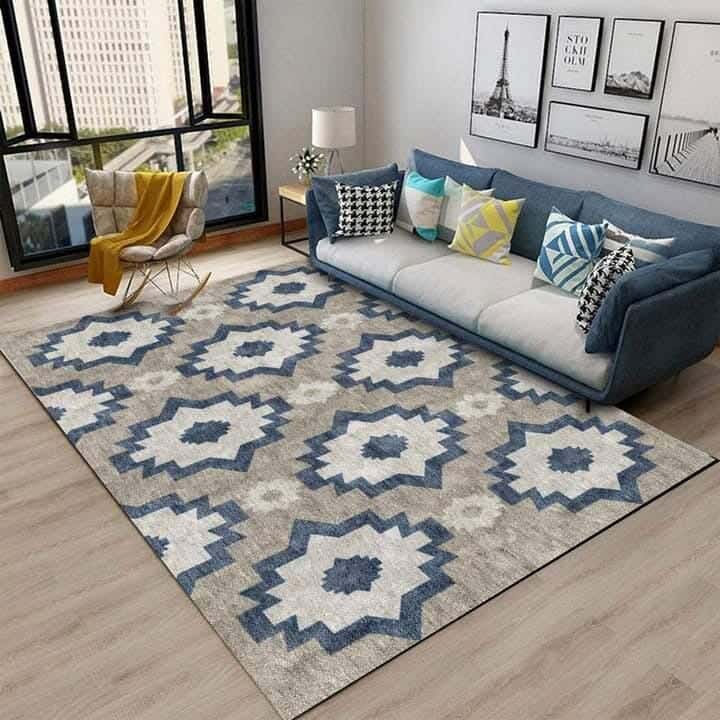 Line Sleep Dots Fabric Carpet protector, 200x300 cm - Multicolor