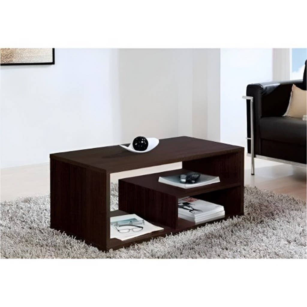 Spanish MDF Wood 2 Shelves Table, 45×80×50 cm - Brown