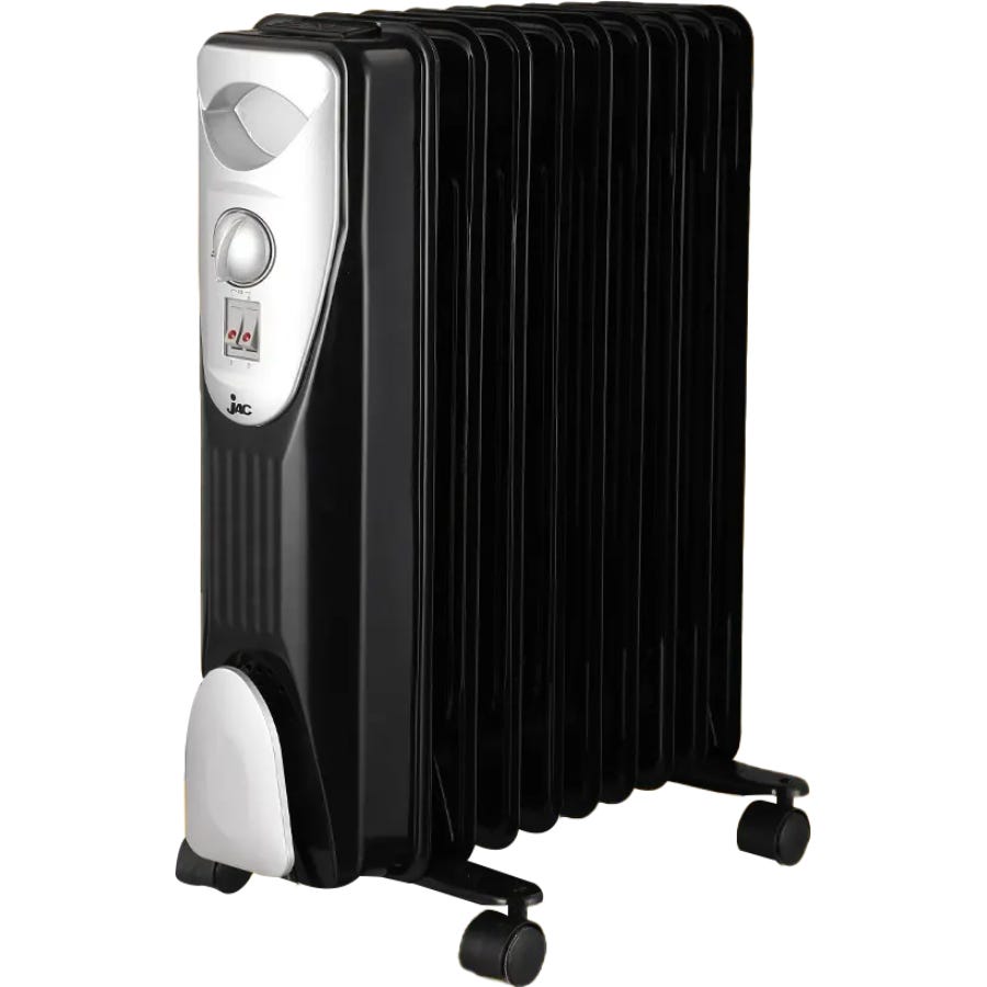 Jac NGH-329B Oil Heater, 9 Fins, 1500 Watt - Black