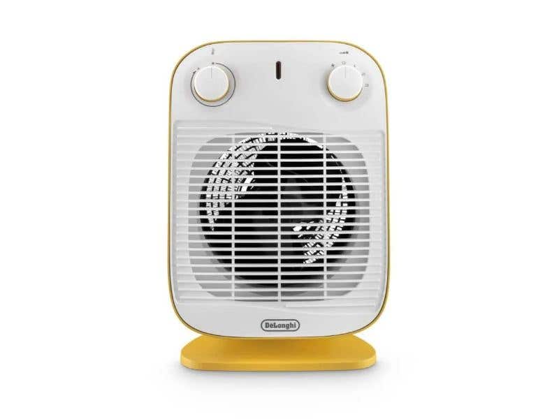Delonghi HFS50B20.YE Verticale Edge Electric Fan Heater, 2000 Watt- Yellow