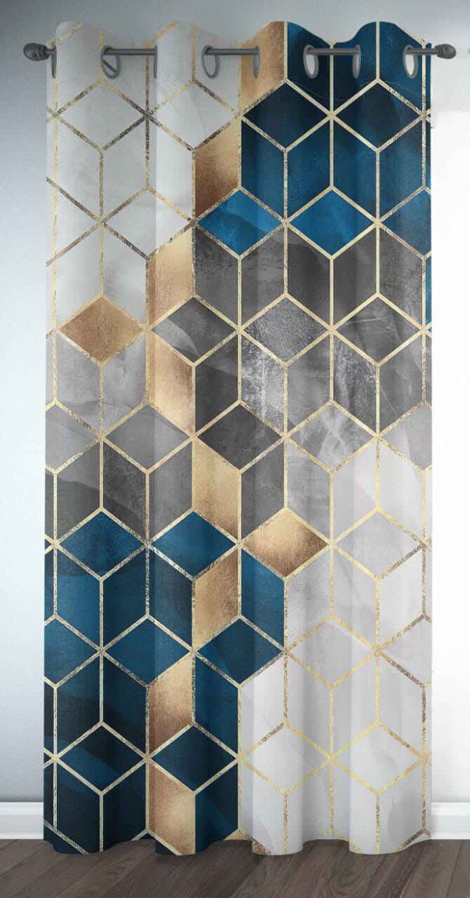 Decorative Velvet Curtain, 145 X 260 Cm - Multicolor