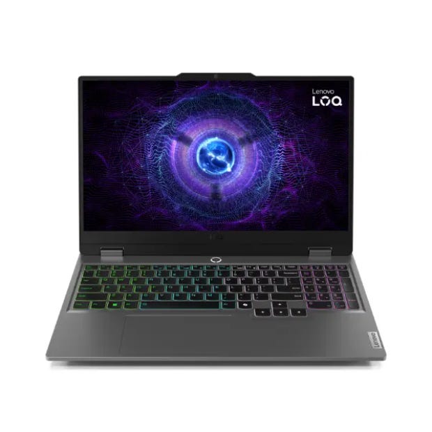 Lenovo LOQ 15IRX9 Gaming Laptop Intel Core I7-14700HX 1TB SSD 16GB Ram Nvidia GeForce RTX 4060 8GB 15.6" Inch FHD - Luna Grey