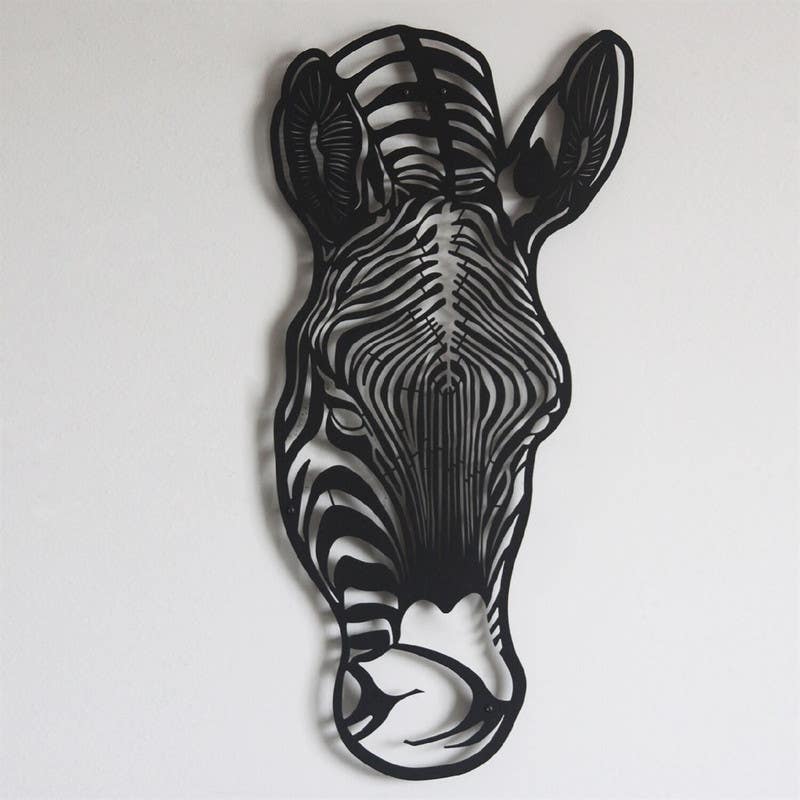 Decorative Wall Hanging, MDF Wood, 41×88×0.5 - Black
