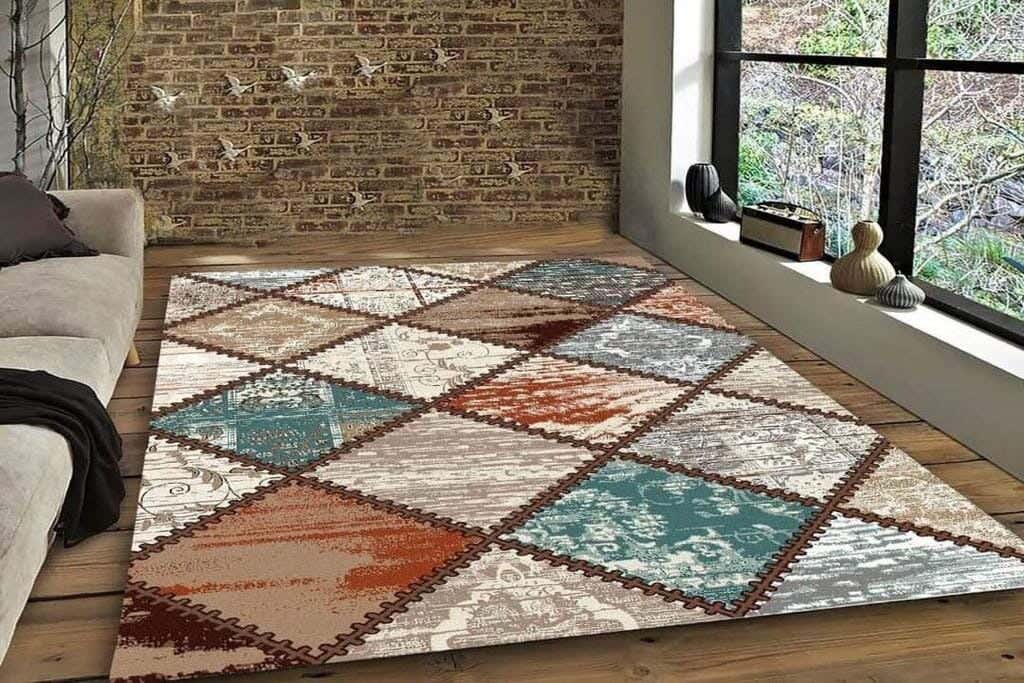 Mat Cover with Anti-slip Dotted Back - 160 × 250 cm - Multicolor