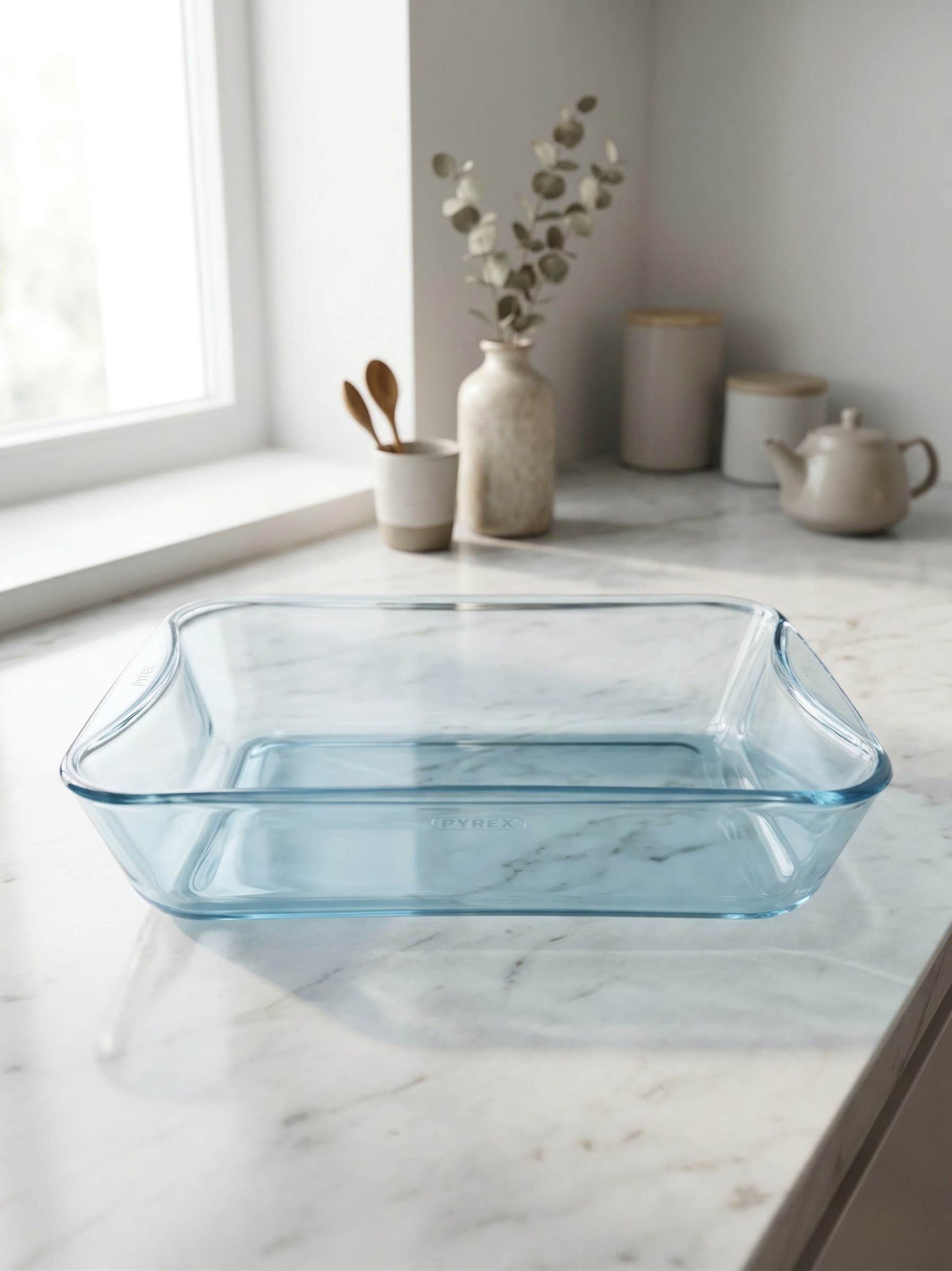Wave Rectangular Pyrex Tajin