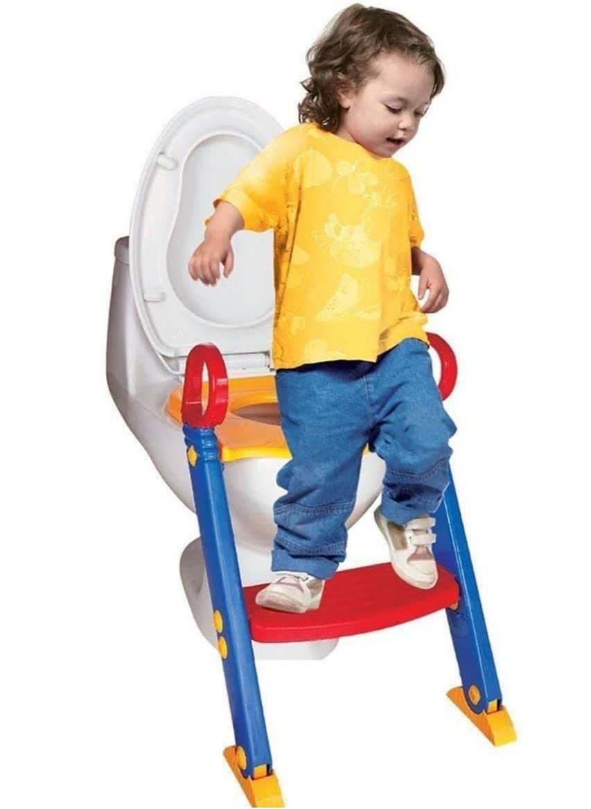 Toilet Training Seat With Ladder - Multicolor
