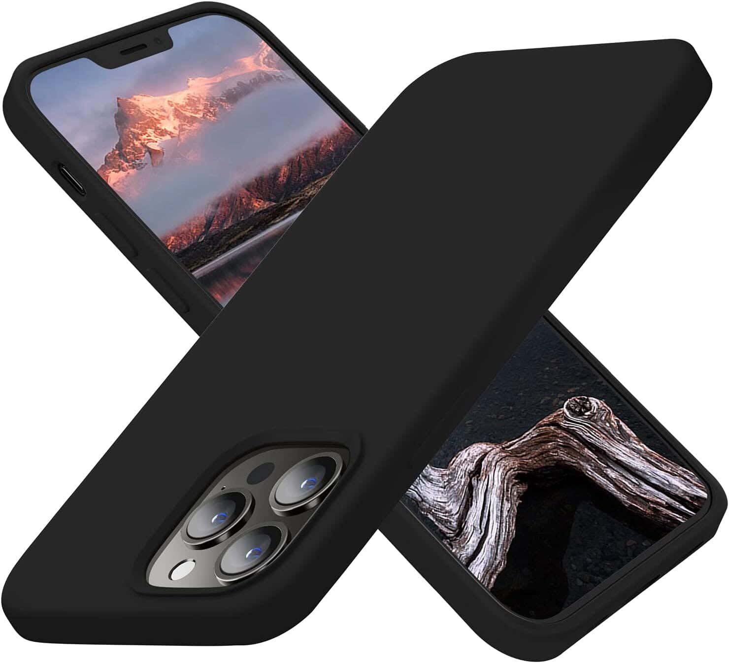 Silicone Ultra Slim Shockproof Protective Phone Case For Iphone 13 Pro Max - Black