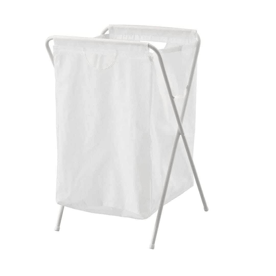 Foldable laundry basket, 70 liters - white