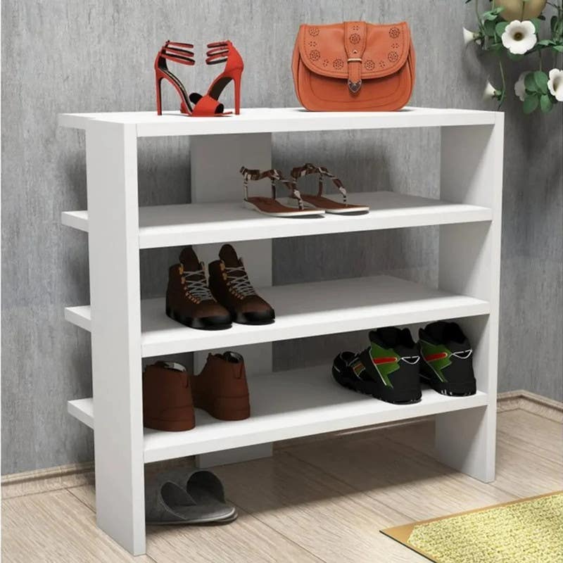 Modern Shoe Rack, 80 × 30 × 80 Cm - White