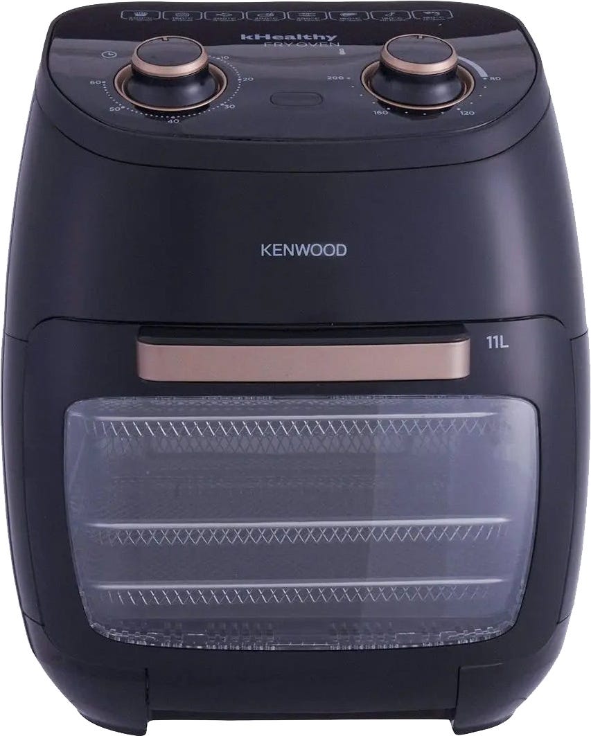 Kenwood HFP90 Multifunction kHealthy Air Fryer Oven, 2000 Watt, 11 Liter - Black