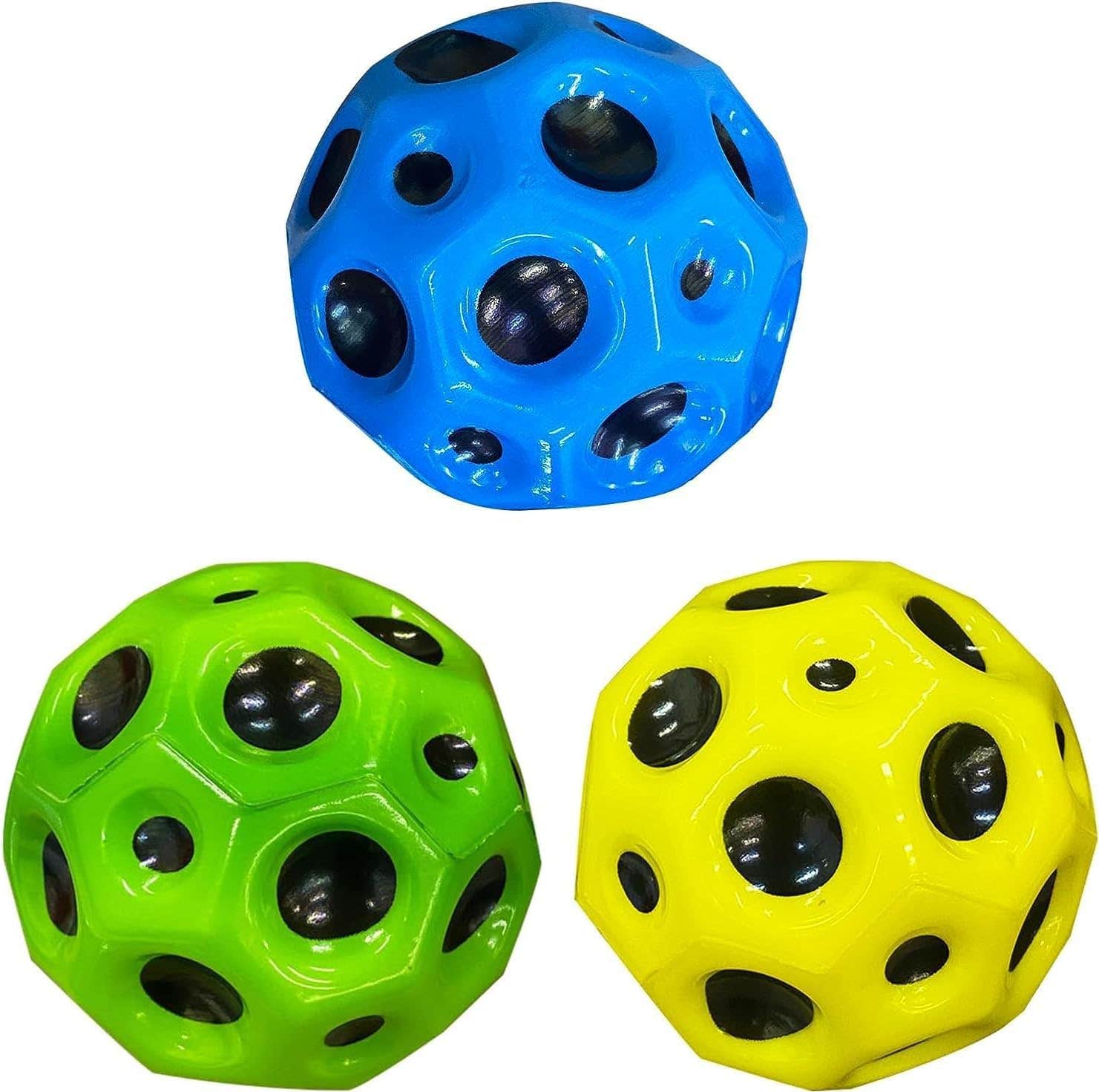 Keyoung Bouncy Design Rubber Astro Jump Ball, 3 Pieces - Multicolor