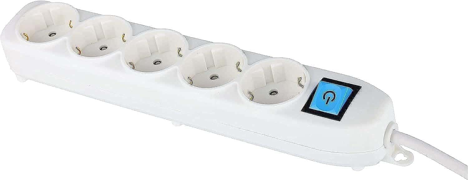 ILOCK Electrical Strip, 5 Power Outlets, For Home Use - White
