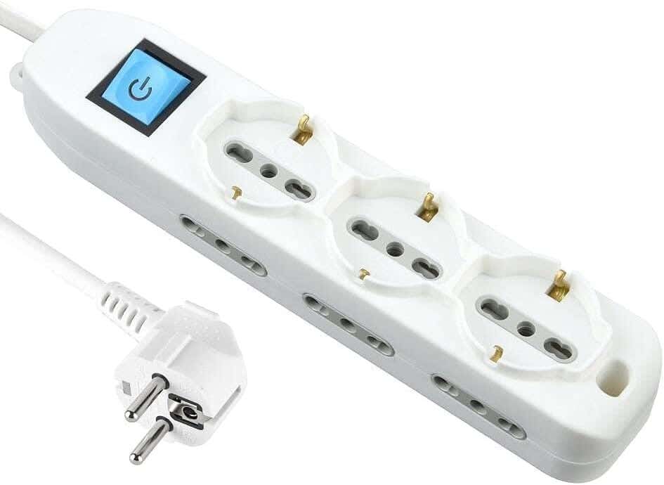 ILOCK Electrical Strip, 9 Outlets, 16 Amp - White