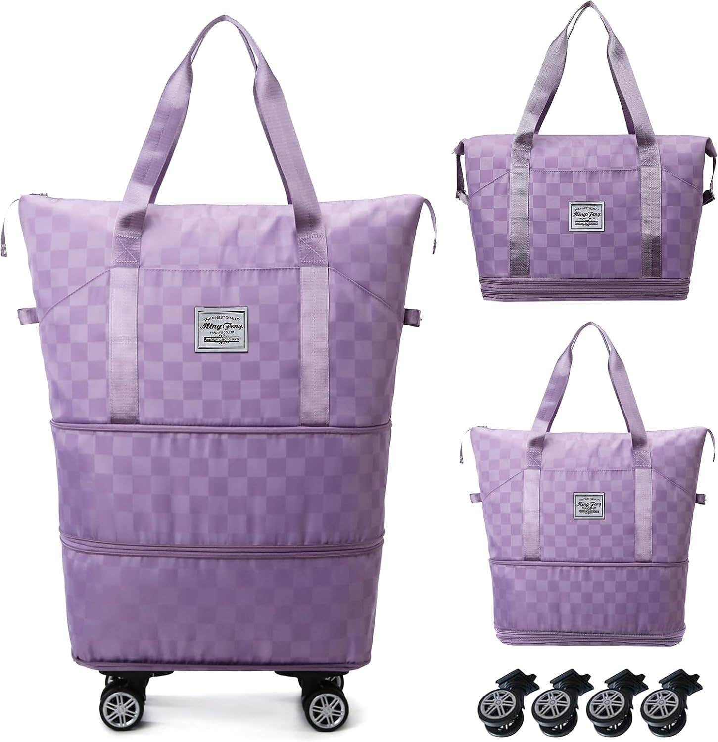 Otikwio Expandable Foldable Duffle Bag - Purple