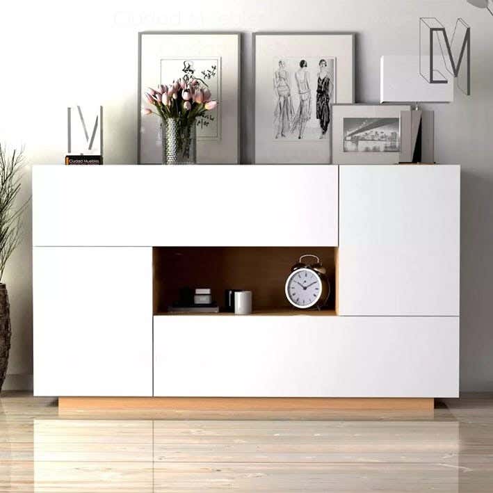 MDF Wood Buffet, 140×90×35 Cm - White