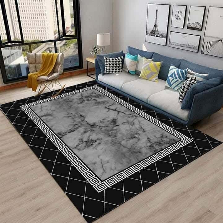 Line Sleep Dots Fabric Carpet protector, 200x300 cm - Multicolor