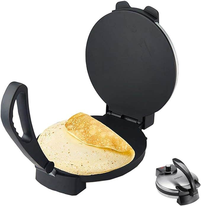 Sokany KJ-507 Crepe and Pancake Maker, 1100 Watt, 32 x 25 cm - Black Silver