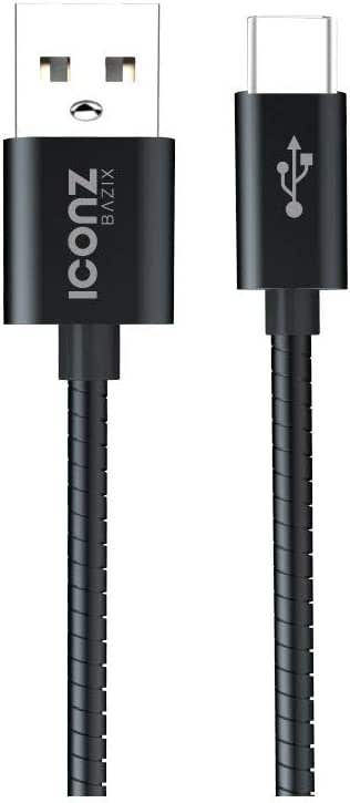 Iconz XBC08T Bazix Type-C Cable, 2.4 Ampere - Black
