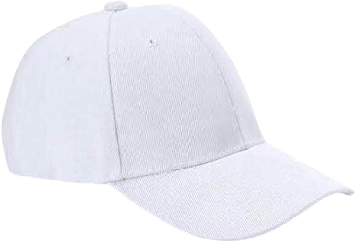 Baseball & Snapback Polyester Cap - White
