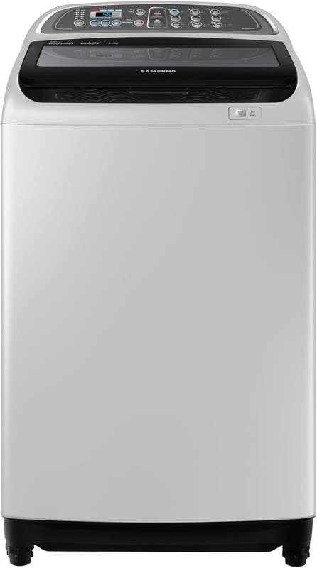 Samsung WA14F5S4UWAUAS Washing Machine, Top Load, 14 kg, Stainless Steel - Silver