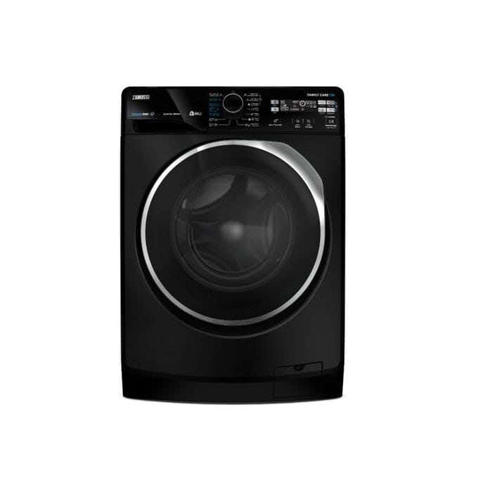 Zanussi ZWF8241BS7 Automatic Washing Machine, 8 kg, 1200 RPM, Inverter - Black