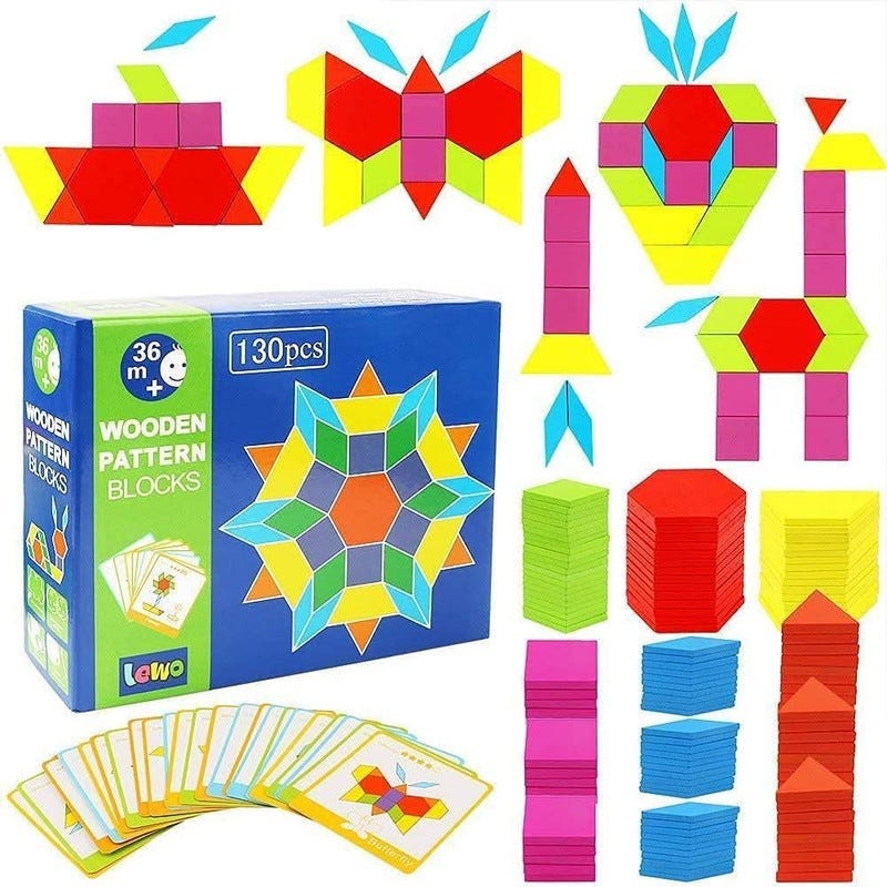 Wooden blocks with explanatory cards - Multi color