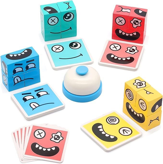 Wooden cube puzzle, Pices 12, 50 - multi-colored