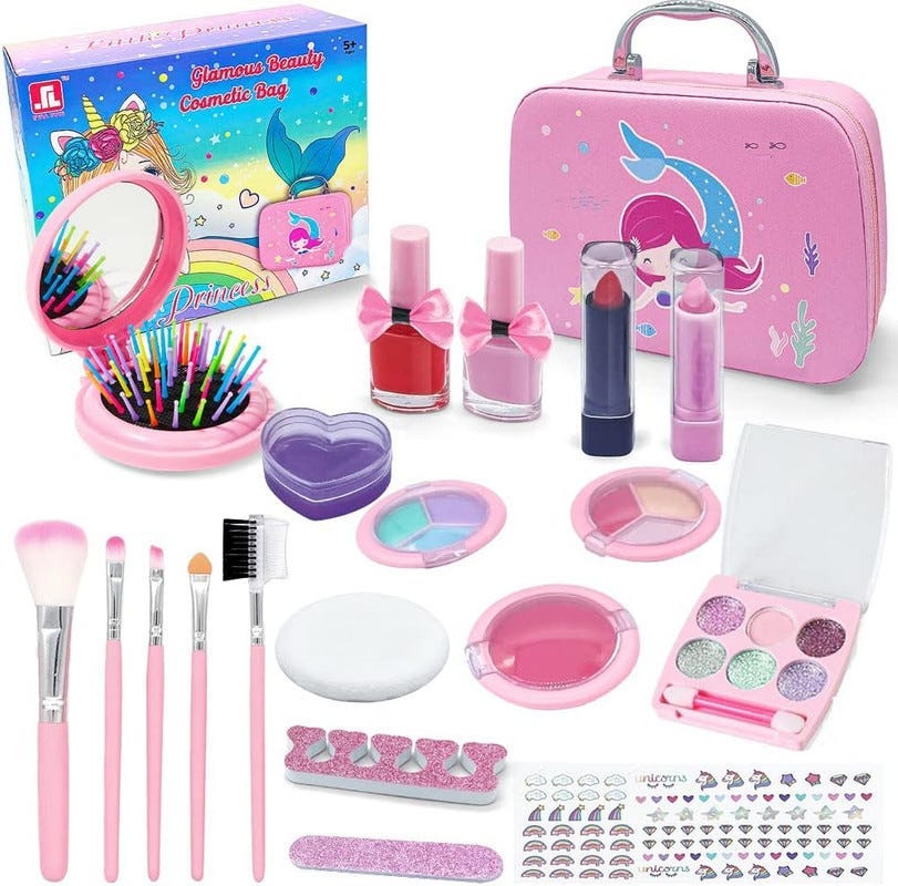 makeup toys Washable for girls, 25×25×25 Cm - Multi Color