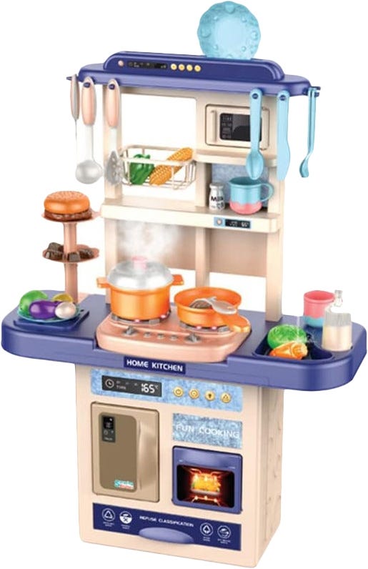 Large Toy Kitchen For Girls, 75 cm - Multicolor