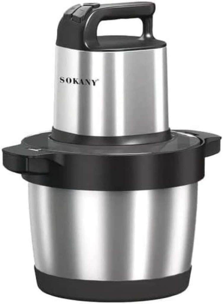 Sokani Chopper and Chopper, 8 Liter, 1500 Watt - SK-7088 - Silver Black