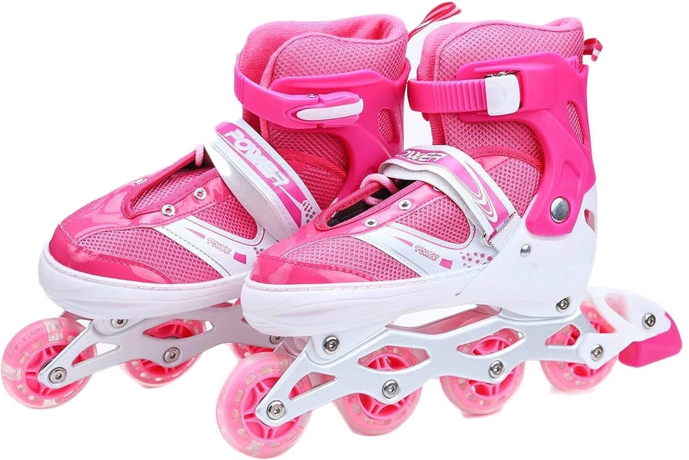 Skate Shoes, Single Row, Size 35/38 - Pink
