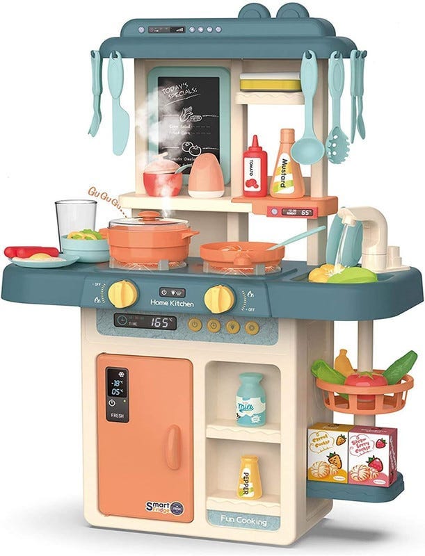 Large Toy Kitchen For Girls - Multicolor