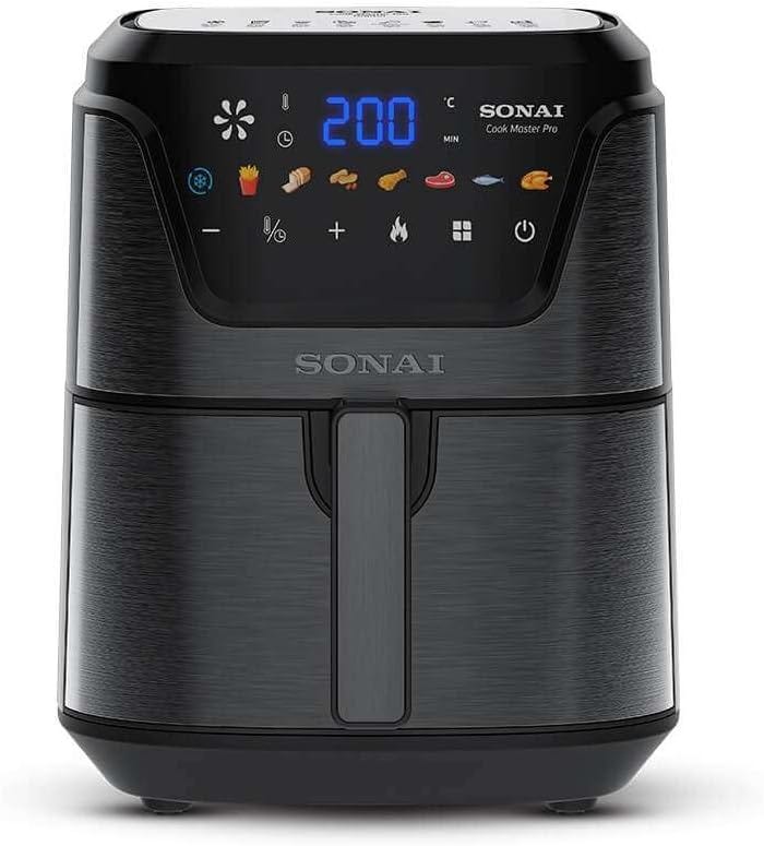 Sonai MAR-711-BLACK Cook MasterPro Air Fryer, Digital, 7 Liters, 2000 Watts - Black