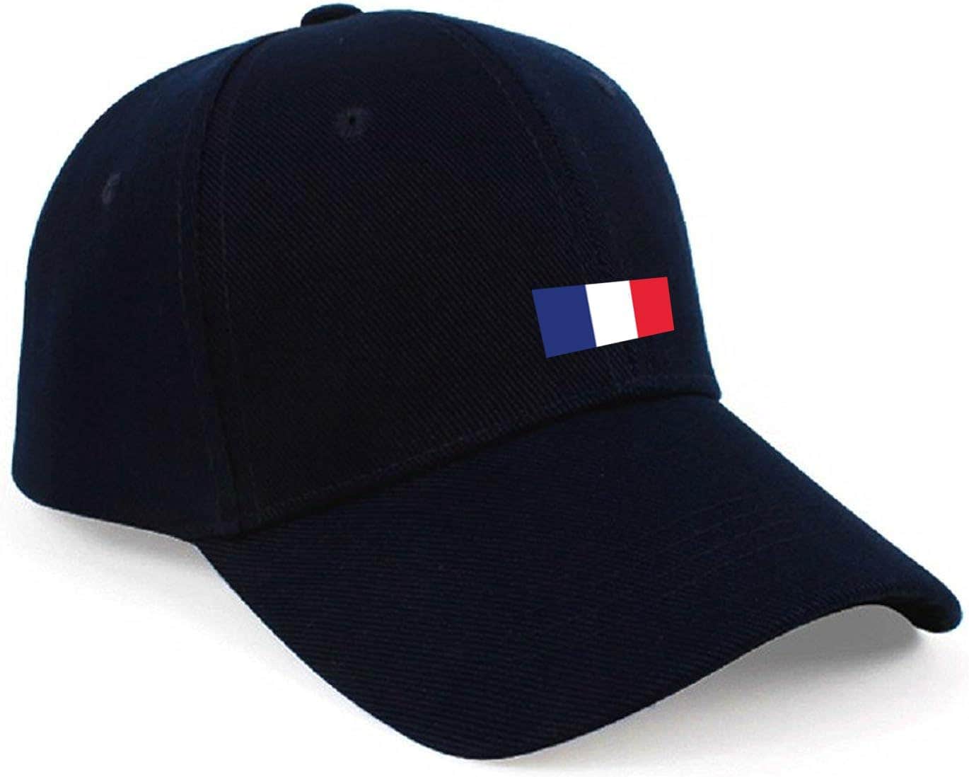 France Flag Design Polyester Cap, One Size - Black