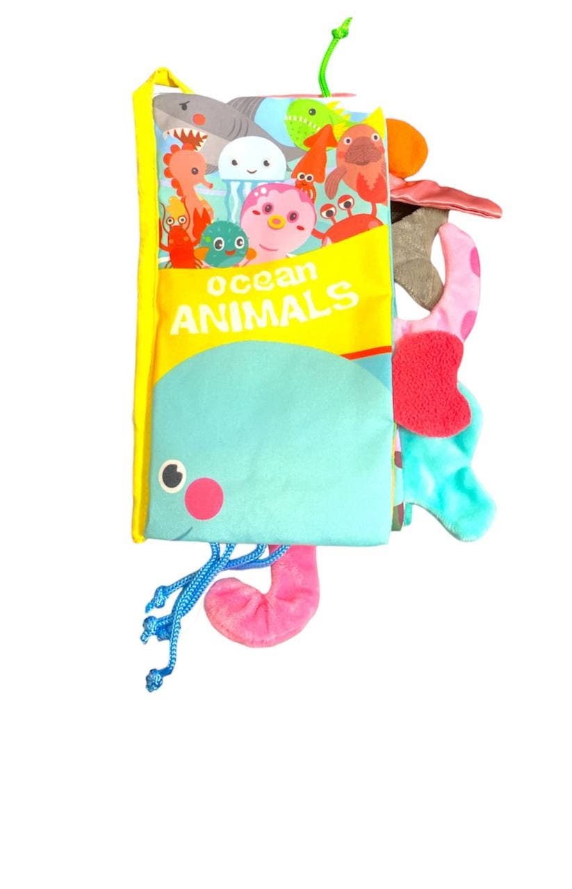 Alsafwa W34-38-1 Sea Creatures Fabric Book For Babies for Unisex Children - Multicolor