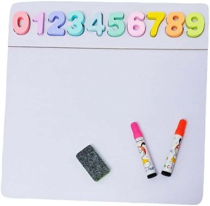 Alsafwa W21-28 Beilaluna Wooden Math Maze with Clock - White
