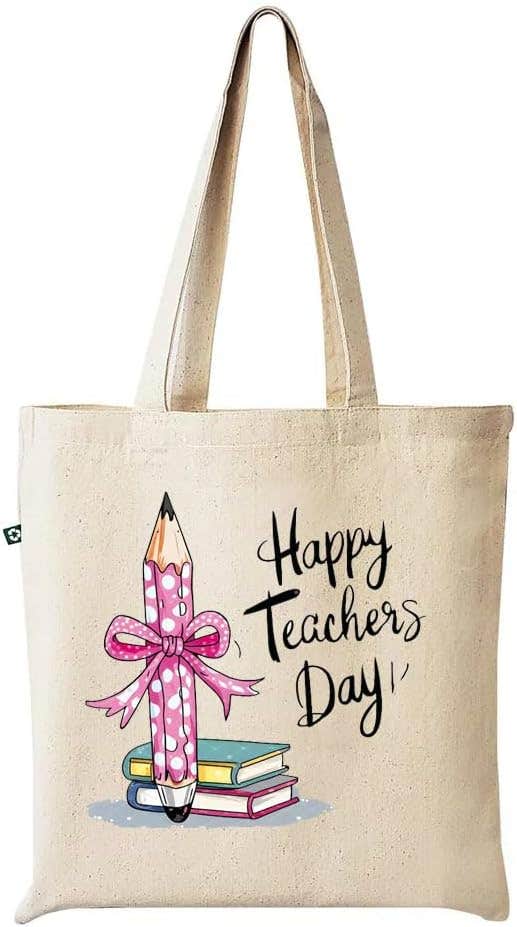 Mother's Day Design Fabric Tote Bag - Beige