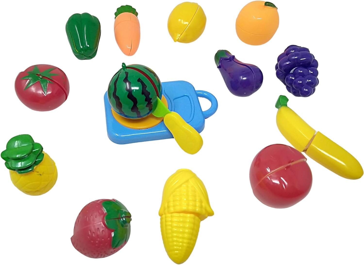 Fruit Cutting Toy Set For Children, Realistic And Cutable - Multicolor