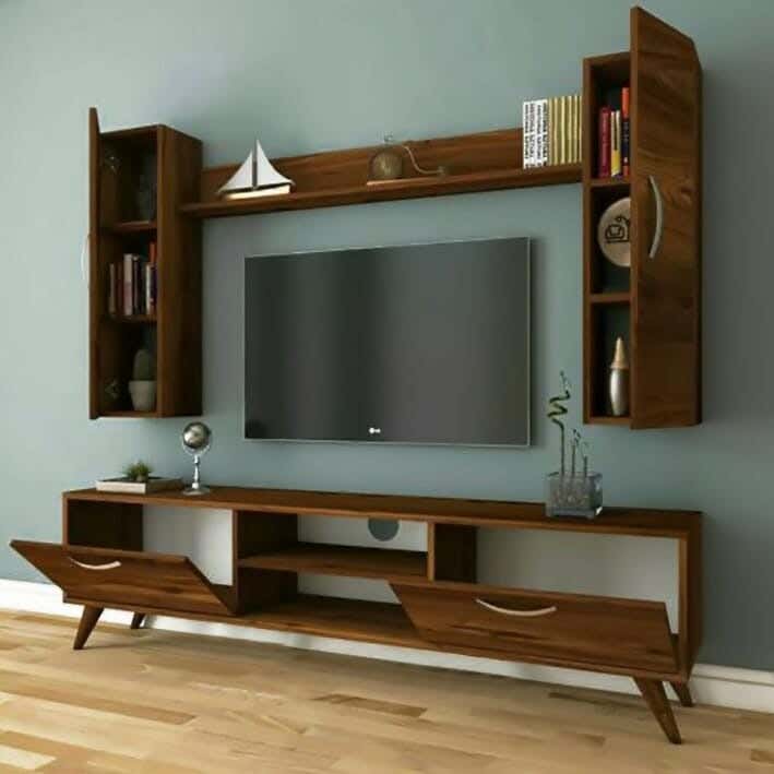 Modern Mdf Wooden Tv Table, 180 X 48 X 30 Cm - Brown