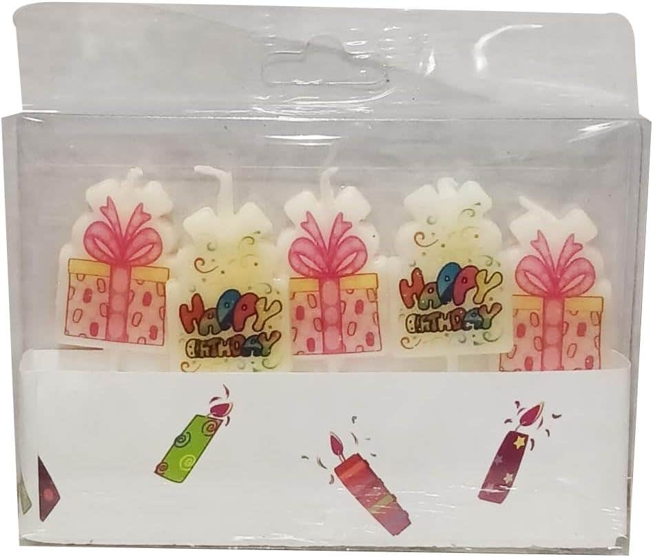 Decorative Birthday Candles, 12 Pieces - Multicolor