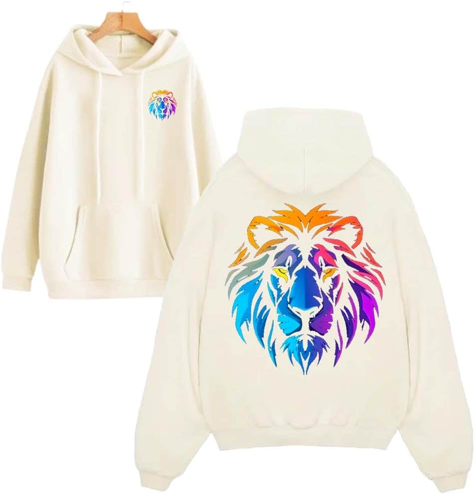 Lion Design Comfortable Cotton Hoodie