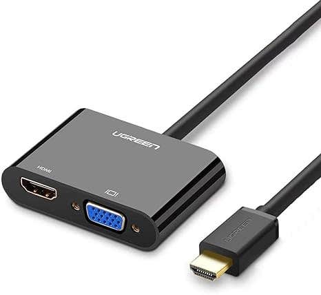 UGREEN CM101 Micro HDMI to HDMI VGA Adapter - Black